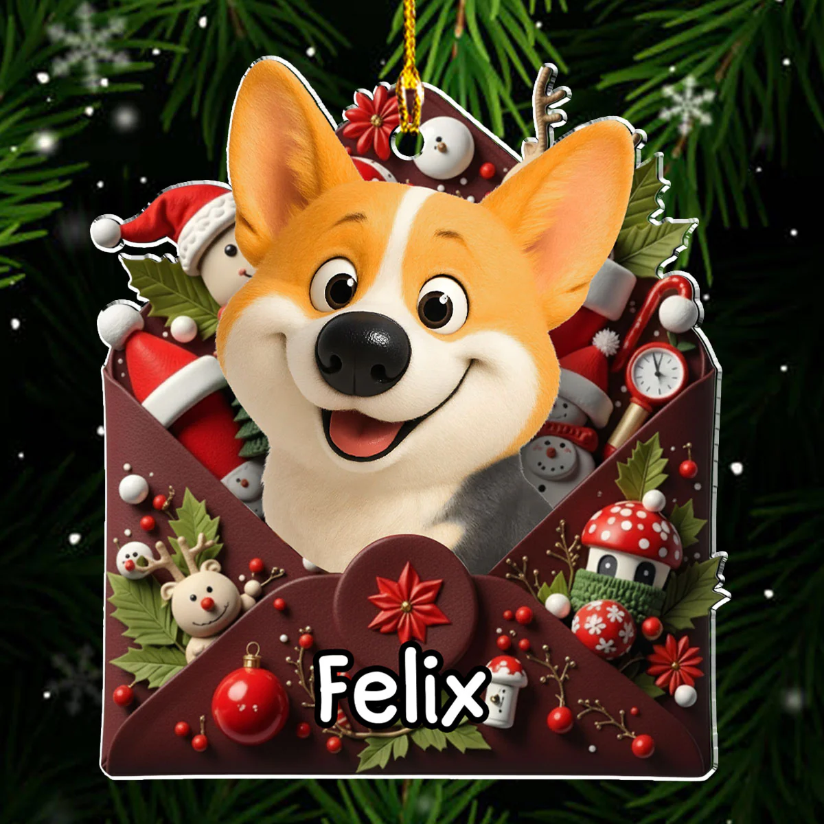 Letter To You - Personalized Custom 3D Effect Acrylic Ornament