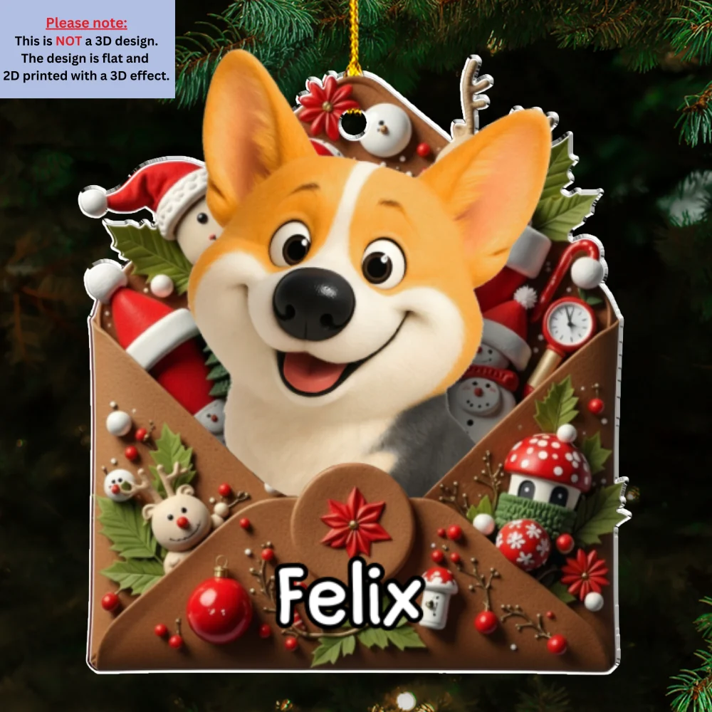Letter To You - Personalized Custom 3D Effect Acrylic Ornament - Image 6