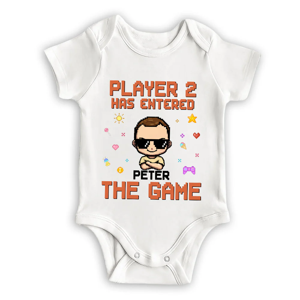 Leveled Up - Personalized Custom T-shirt And Onesie - Image 8
