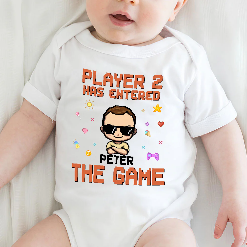 Leveled Up - Personalized Custom T-shirt And Onesie - Image 9