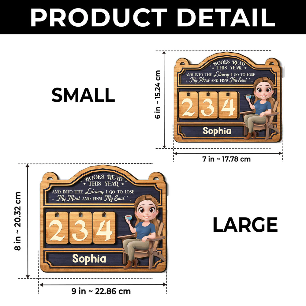 Library My Mind My Soul - Personalized Custom Tracker Sign - Image 3