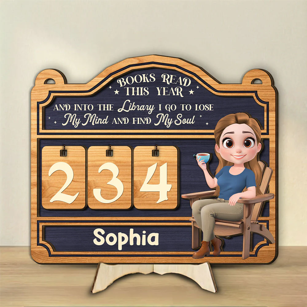 Library My Mind My Soul - Personalized Custom Tracker Sign - Image 4