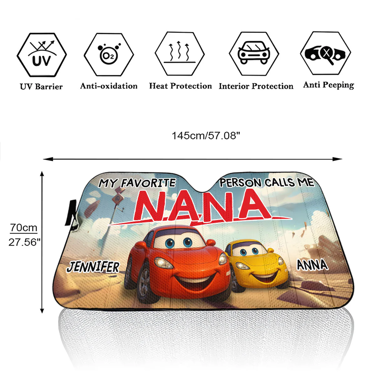 Life Is A Beautiful Ride - Personalized Custom Car Sunshade - Image 5