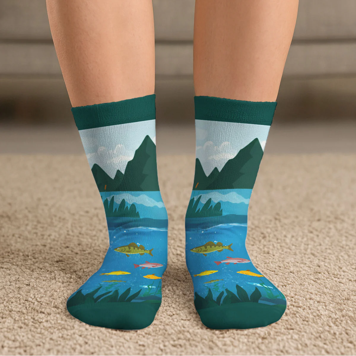 Life Is Better At the Lake - Personalized Custom Crew Socks - Image 3
