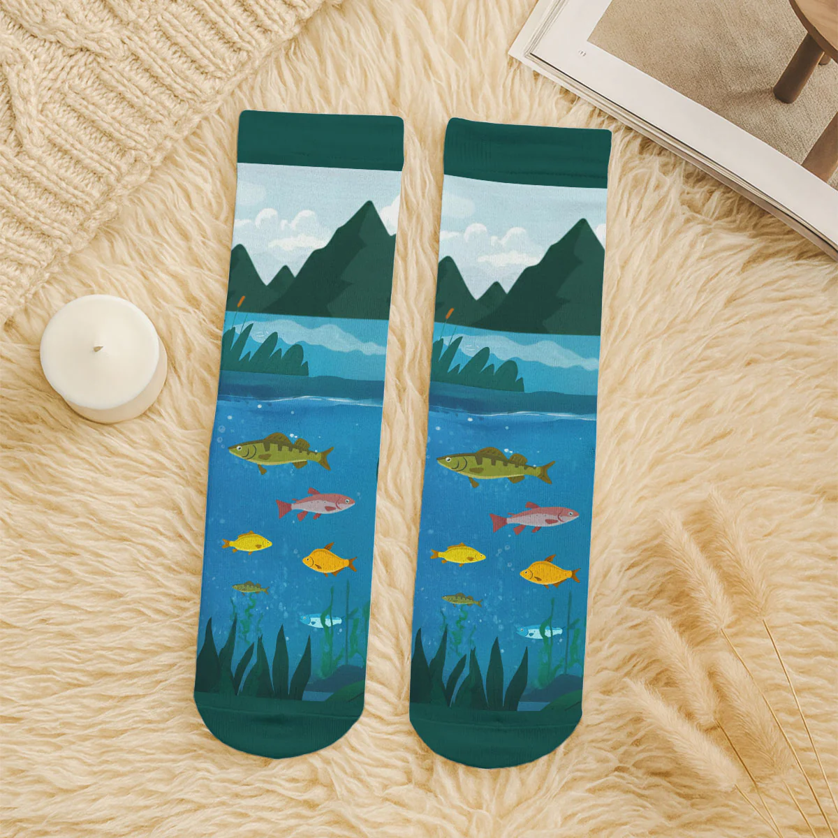Life Is Better At the Lake - Personalized Custom Crew Socks - Image 4
