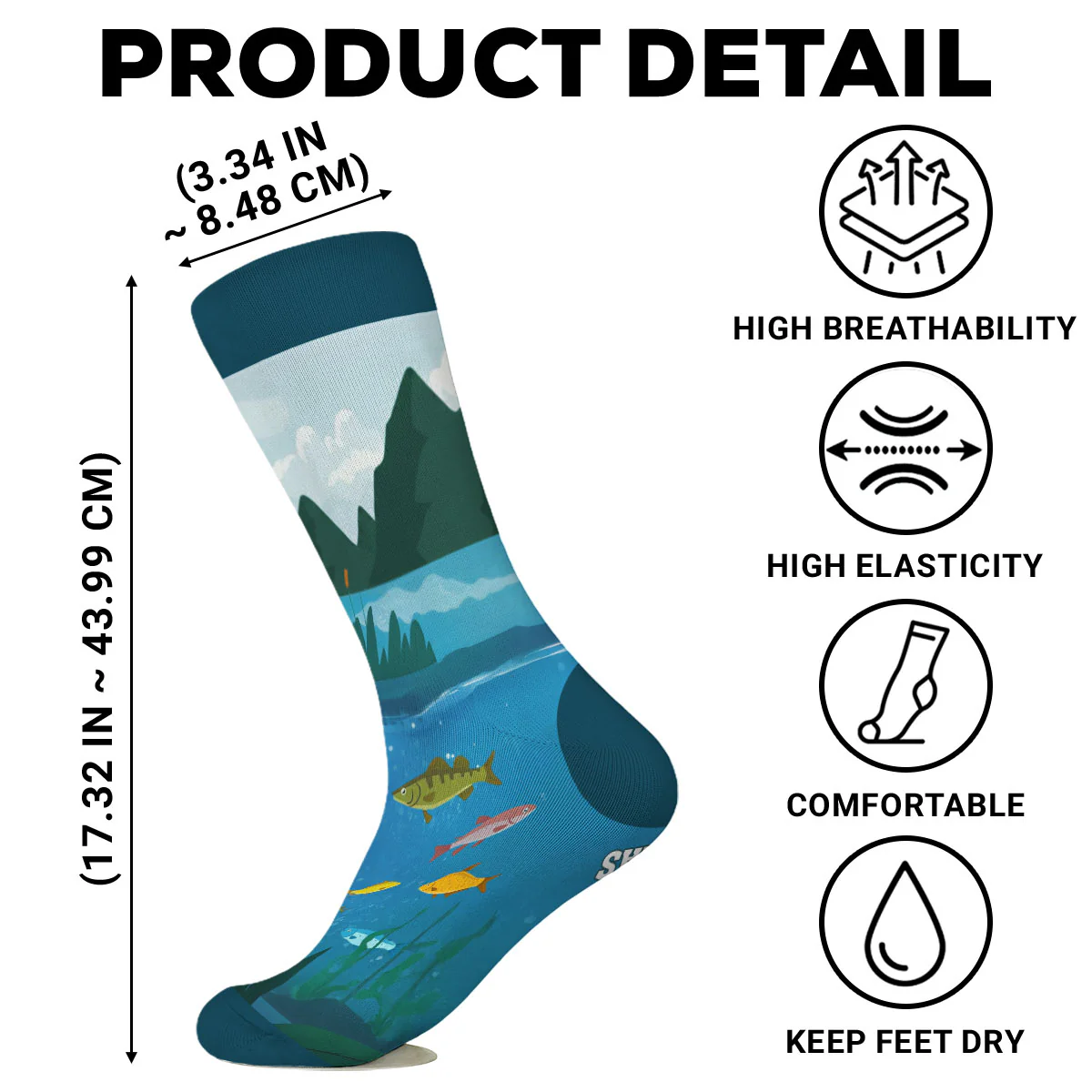 Life Is Better At the Lake - Personalized Custom Crew Socks - Image 5