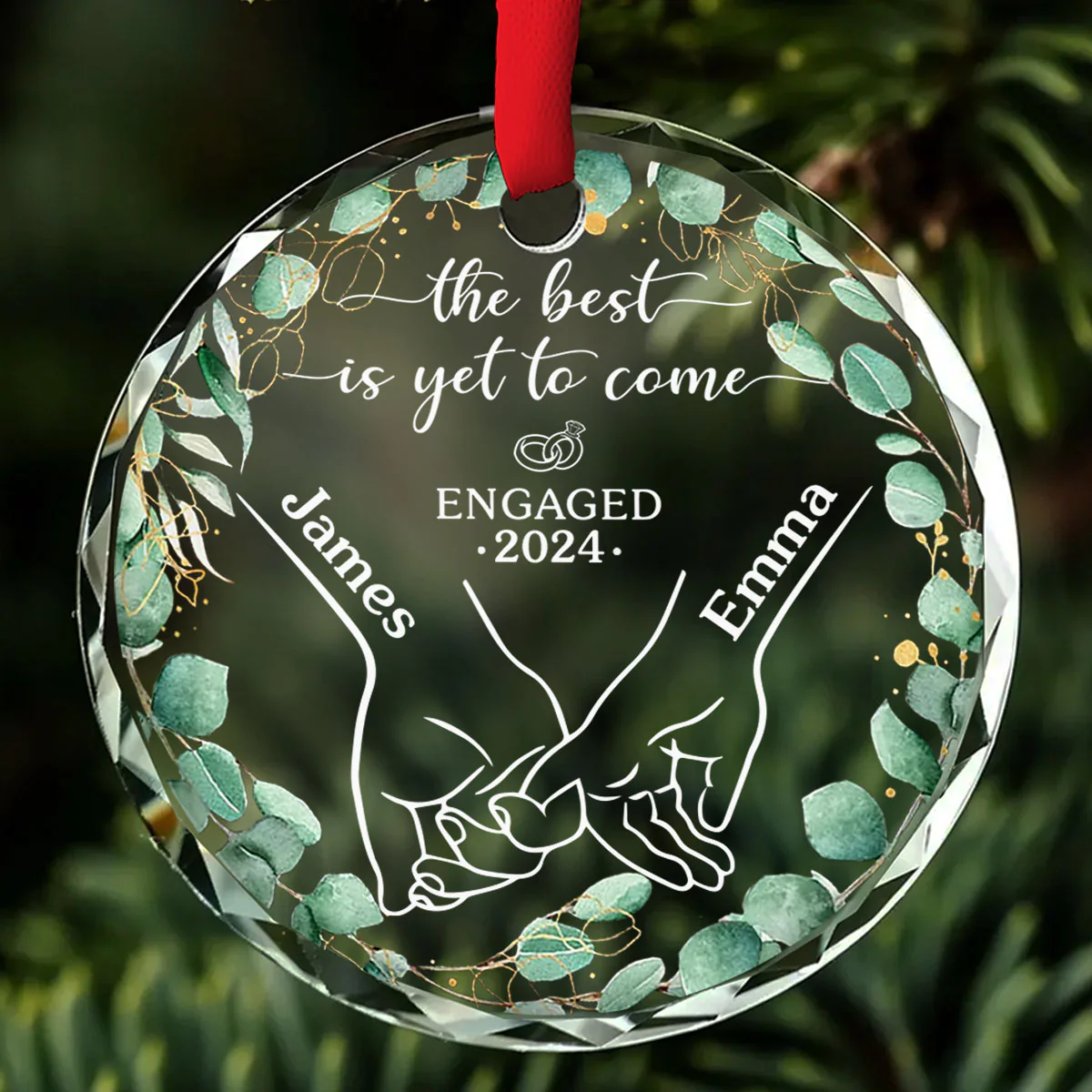 Life Is Better When We Grow Old Together - Personalized Custom Glass Ornament - Image 2