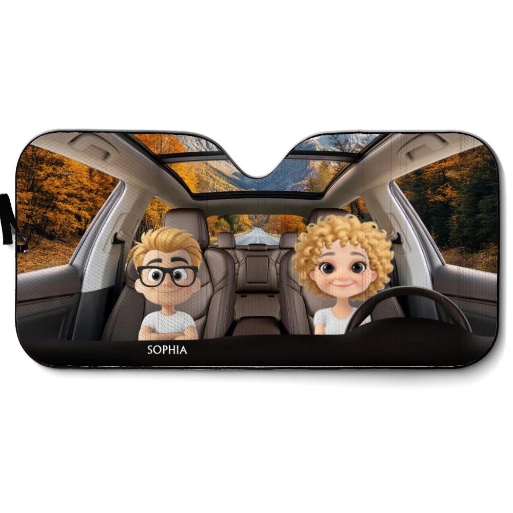 Life Is Better With Grandkids - Personalized Car Sunshade - Image 7