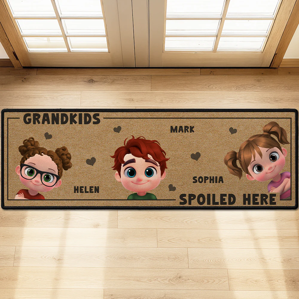 Life Is Better With Grandkids - Personalized Custom Runner Rug - Image 4