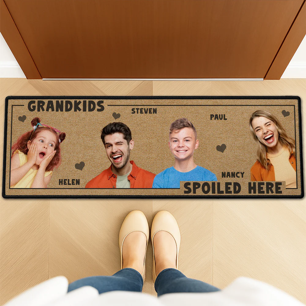 Life Is Better With Grandkids With Photo - Personalized Custom Runner Rug - Image 2