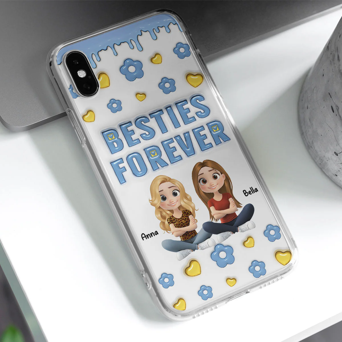 Life Is Better With True Friend Cartoonize - Personalized Custom 3D Inflated Effect Phone Case - Image 3