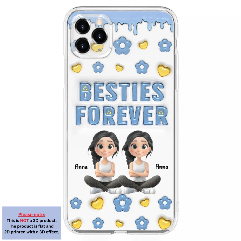 Life Is Better With True Friend Cartoonize - Personalized Custom 3D Inflated Effect Phone Case - Image 8