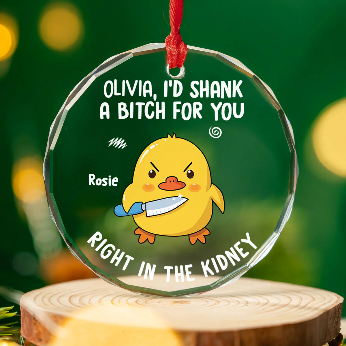 Life Is Too Short For Fake Friends - Personalized Custom Glass Ornament - Image 4