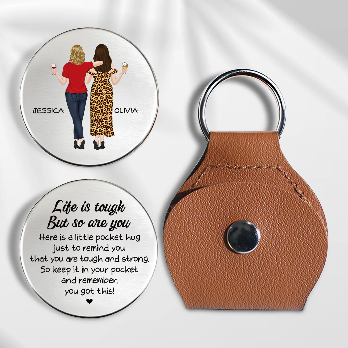 Life Is Tough But So Are You - Personalized Custom Pocket Hug