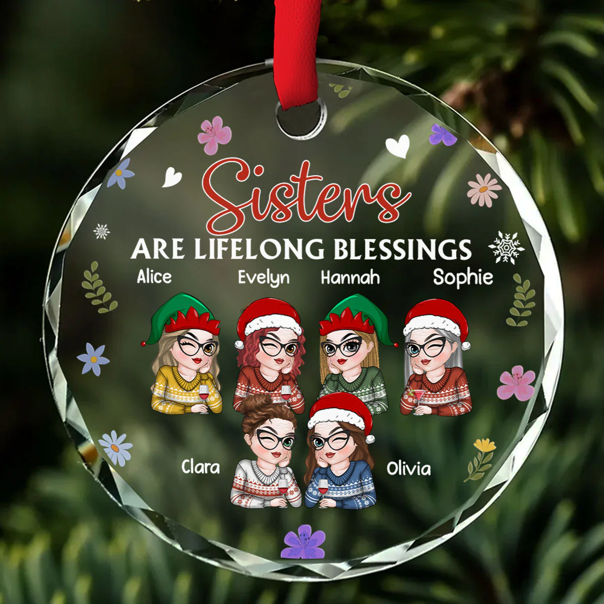 Lifelong Blessing - Personalized Custom Glass Ornament - Image 4