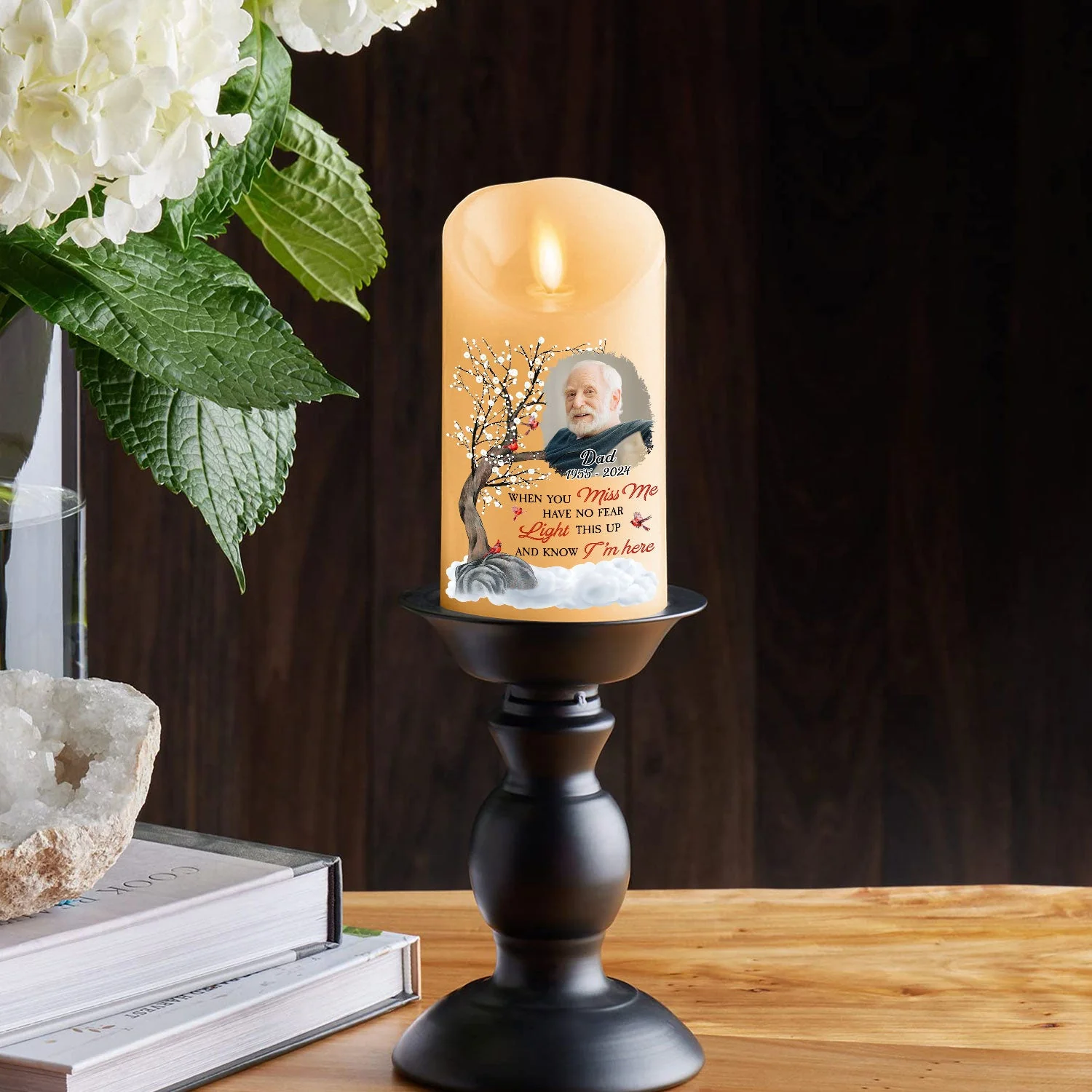 Light This Up And Know I Am Here - Personalized Custom LED Candle - Image 4