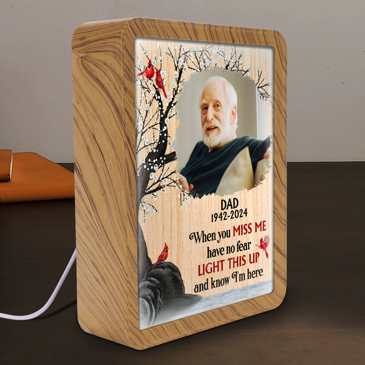 Light This Up And Know I Am Here - Personalized Custom Magic Mirror - Image 2