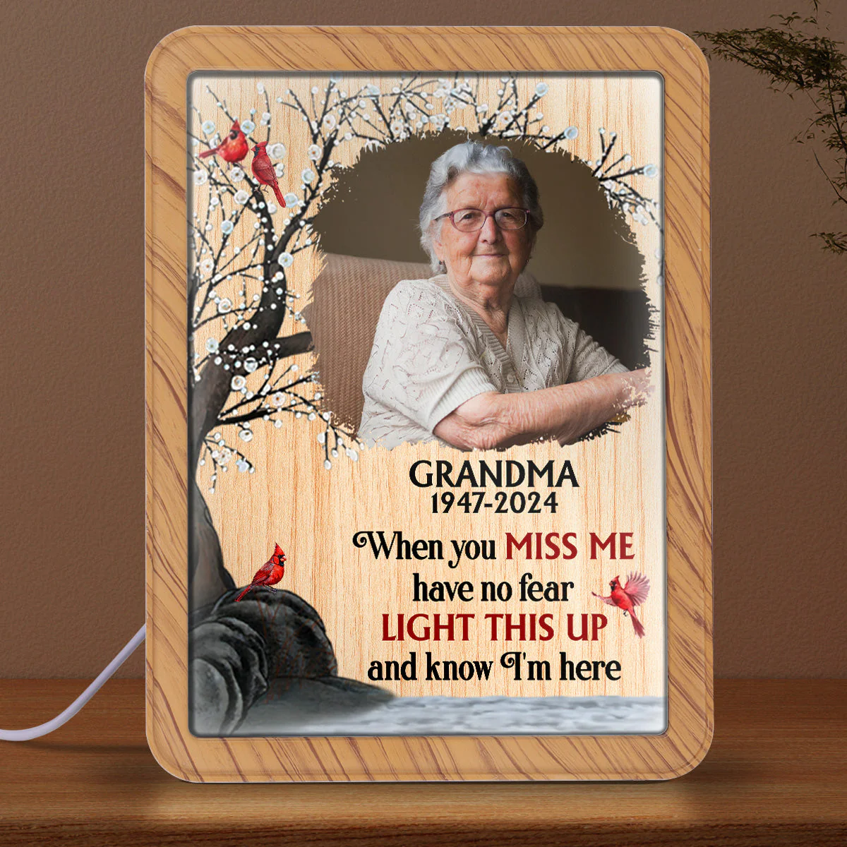 Light This Up And Know I Am Here - Personalized Custom Magic Mirror - Image 3
