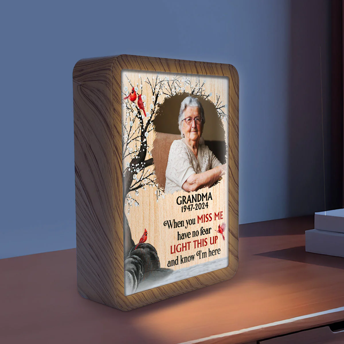 Light This Up And Know I Am Here - Personalized Custom Magic Mirror - Image 4