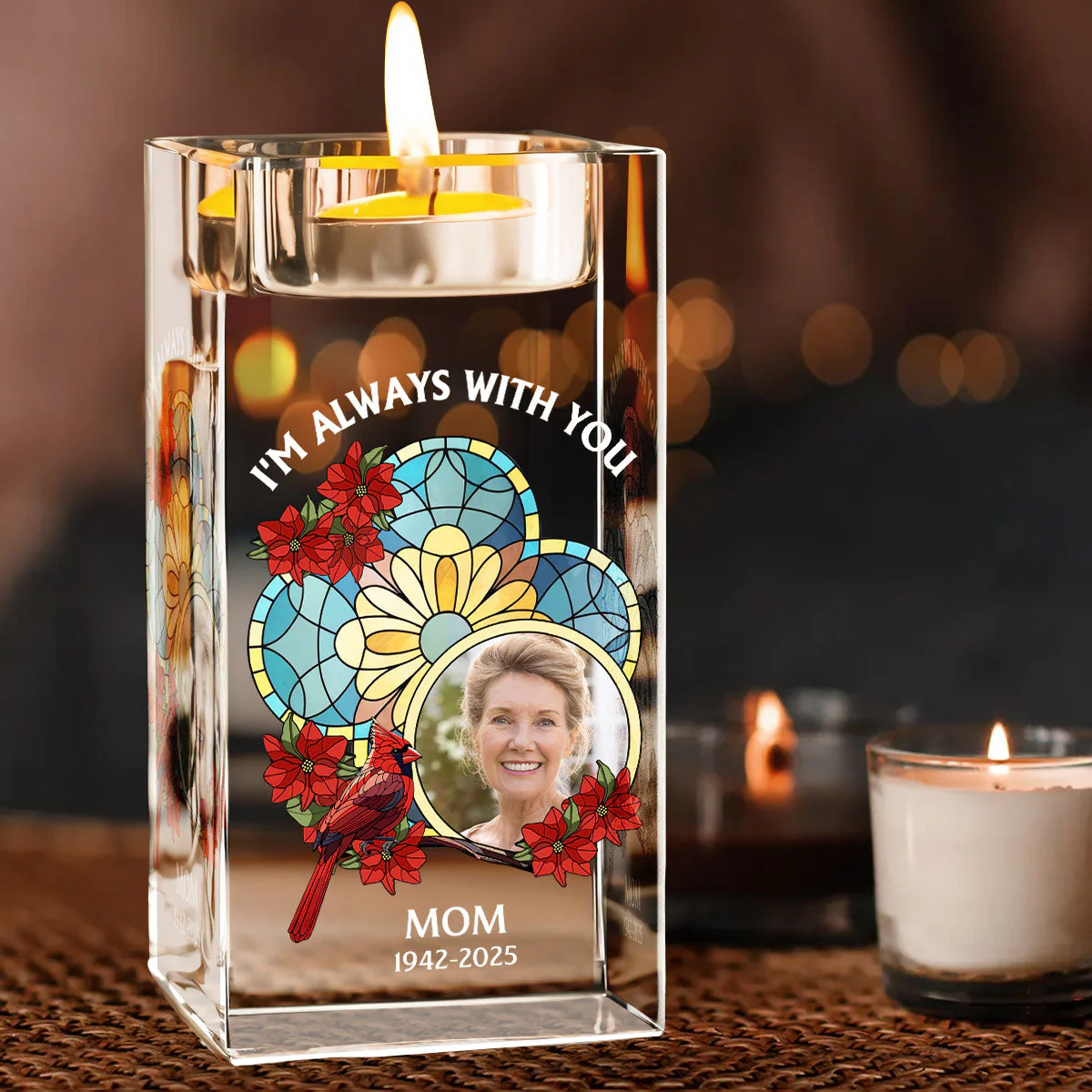 Light This Up - Personalized Custom Crystal Candle Holder - Image 2