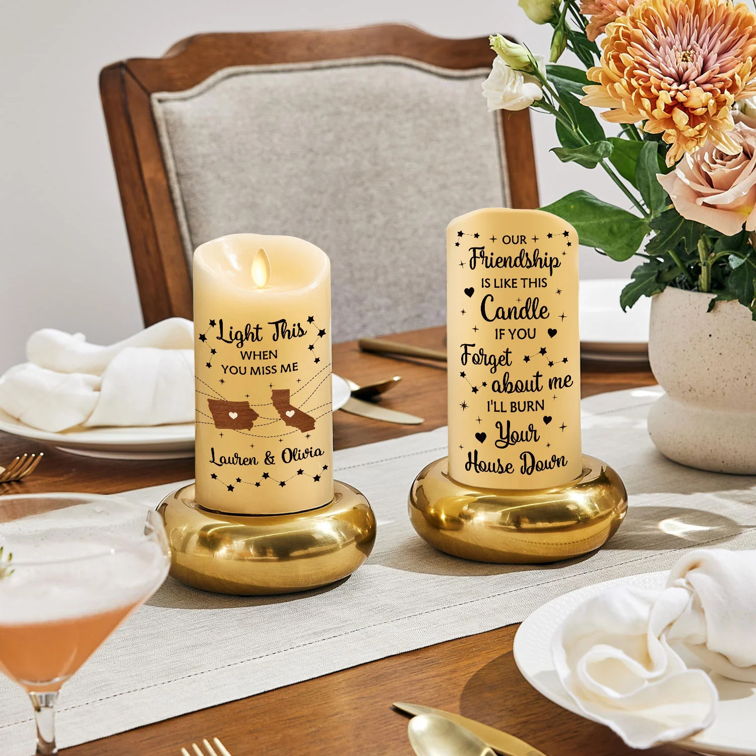 Light This When You Miss Me - Personalized Custom LED Candle - Image 3
