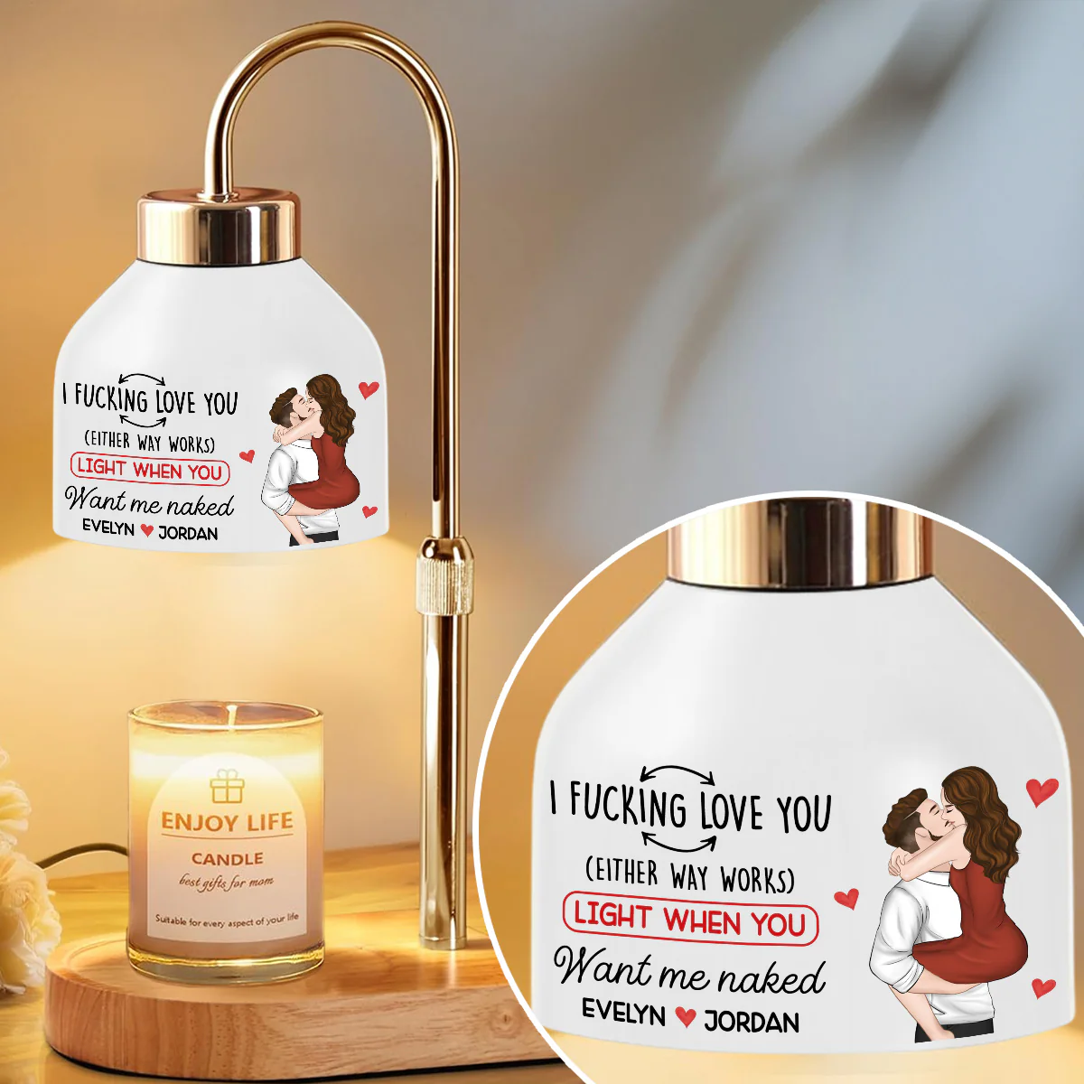 Light When You Want Me - Personalized Custom Candle Warmer Lamp