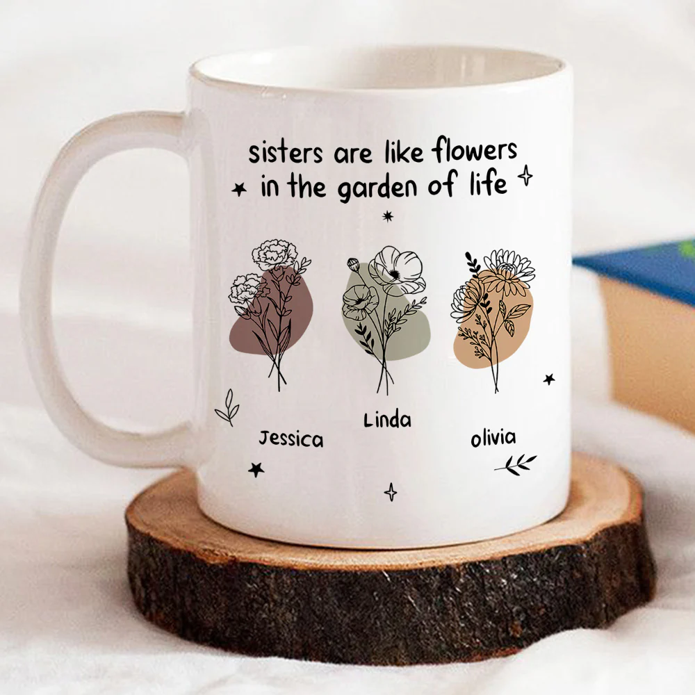 Like A Flower In The Garden Of Life - Personalized Custom Coffee Mug - Image 2