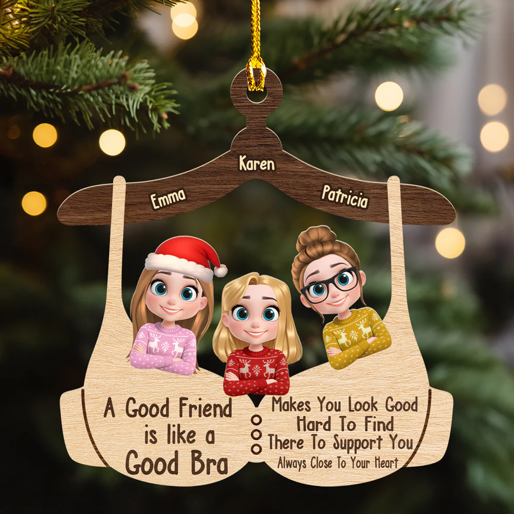 Like A Good Bra - Personalized Custom Wood Ornament