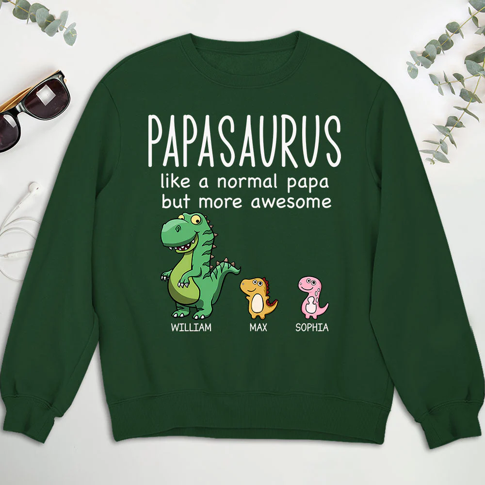 Like A Normal Papa But More Awesome - Personalized Custom Shirt - Image 5