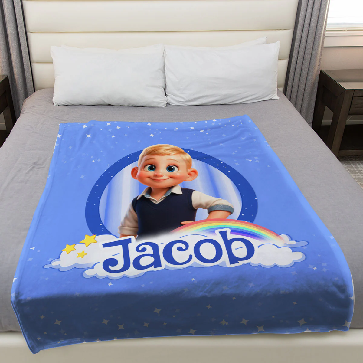 Like A Star - Personalized Custom Fleece Blanket - Image 3