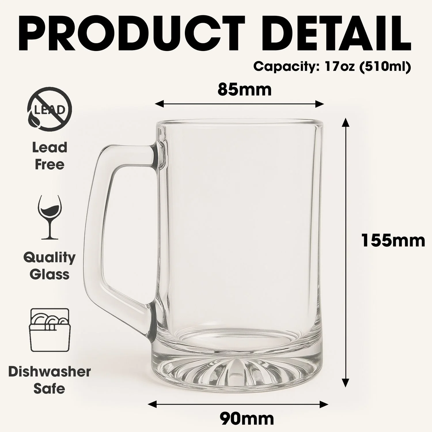 Like Father Like Daughter - Personalized Custom Beer Glass With Handle - Image 6