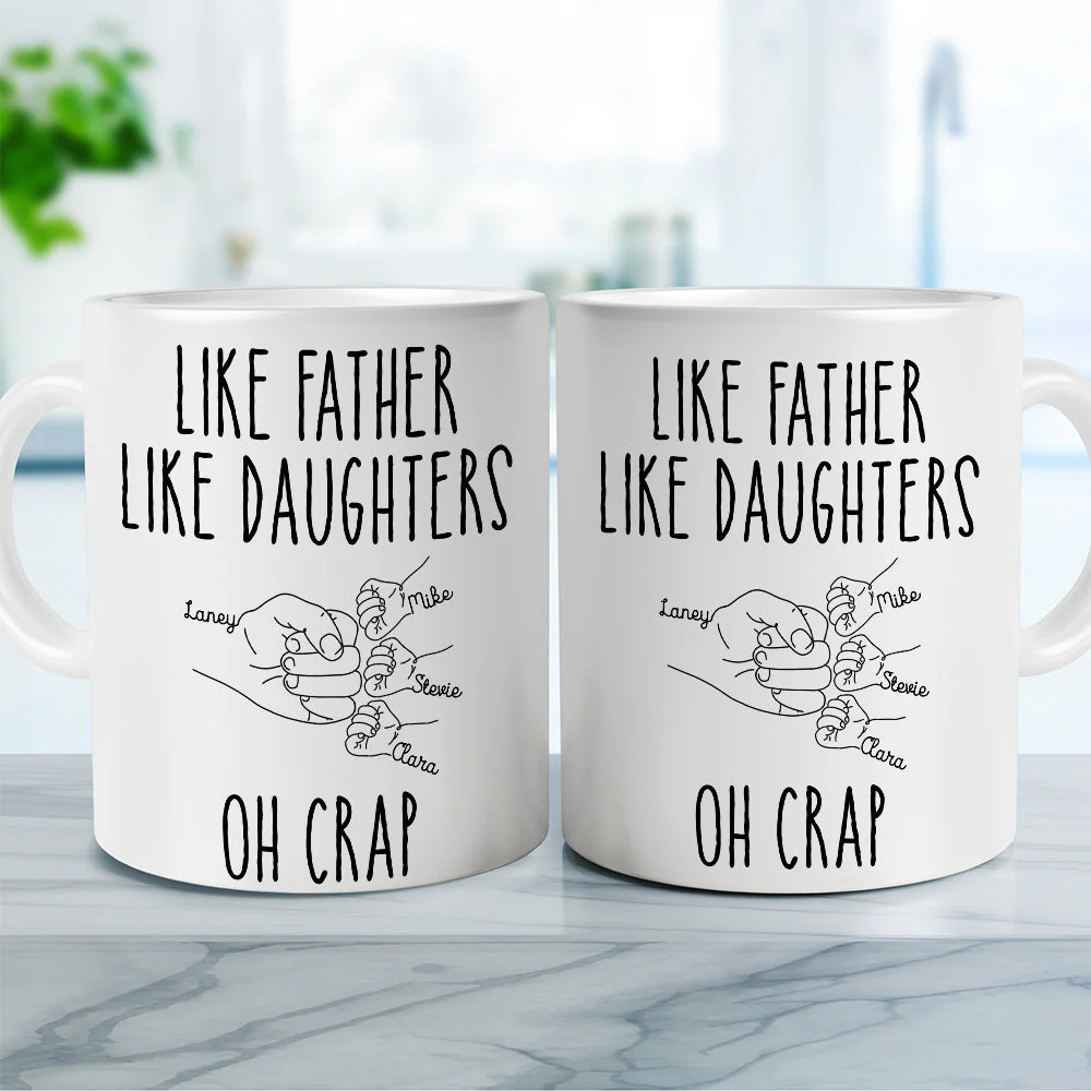 Like Father Like Daughter - Personalized Custom Coffee Mug - Image 3