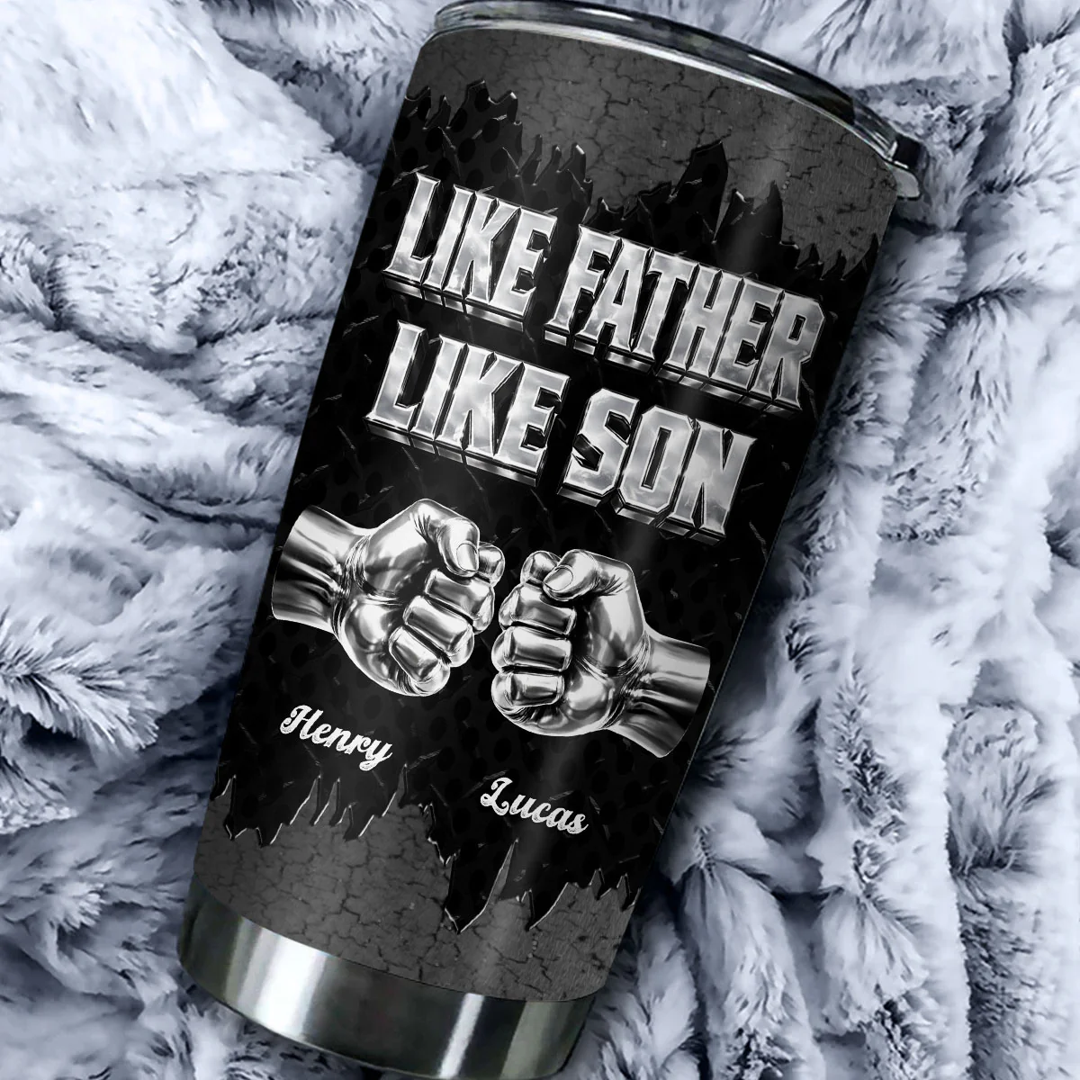 Like Father Like Son - Personalized Custom Tumbler - Image 2