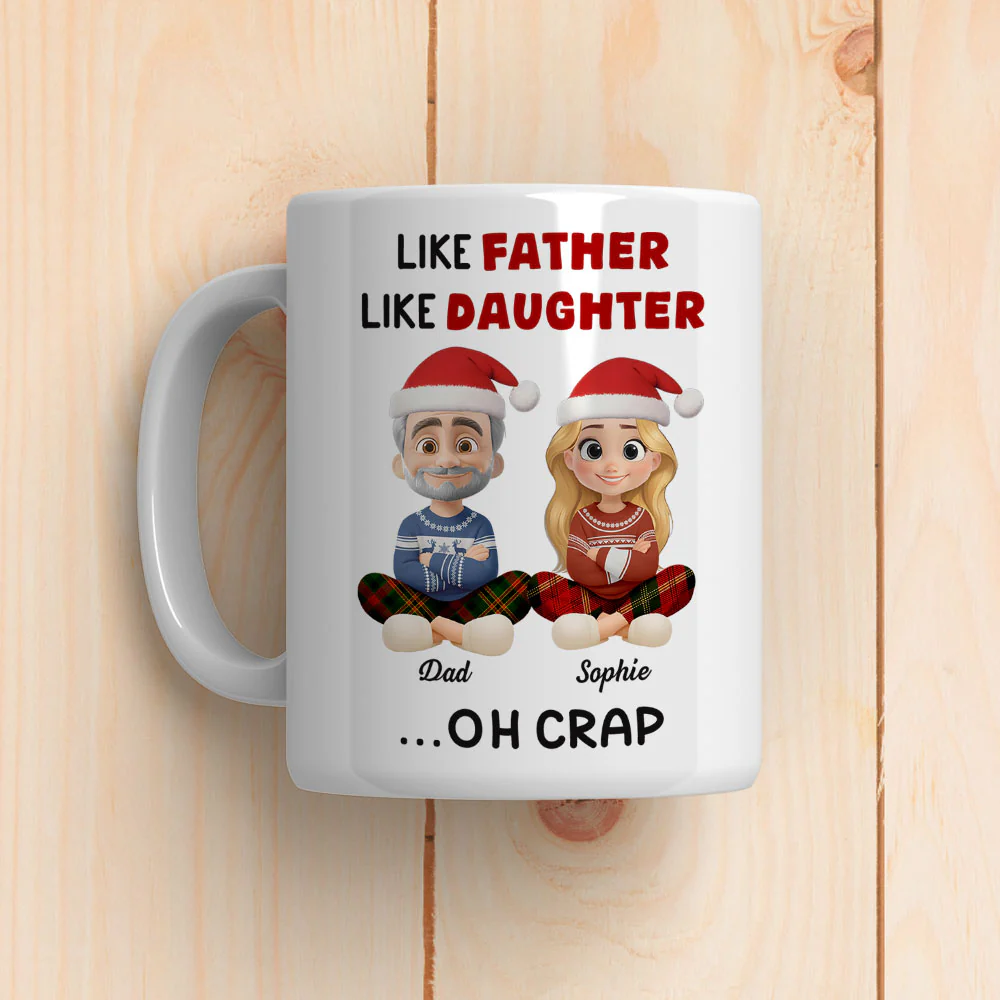 Like Father - Personalized Custom Coffee Mug - Image 4