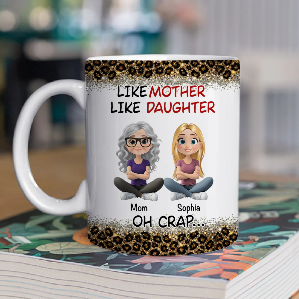 Like Mother And Daughter - Personalized Custom Coffee Mug - Image 2
