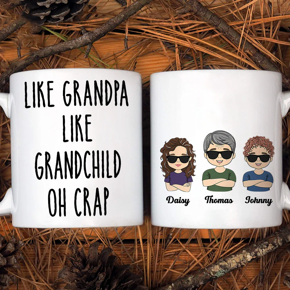 Like Mother Like Daughter Oh Crap - Personalized Custom Coffee Mug - Image 4