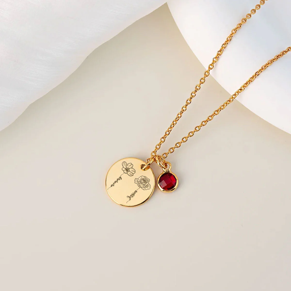 Like Mother Like Daughter - Personalized Custom Birthstone Necklace With Message Card - Image 6