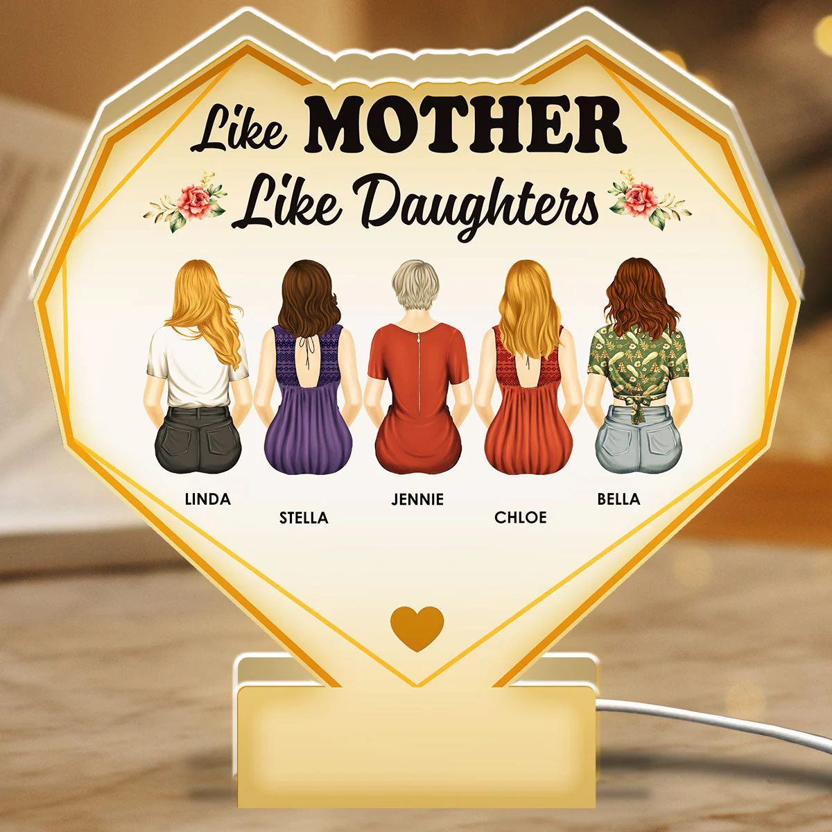 Like Mother Like Daughters - Personalized Custom Light Box - Image 3