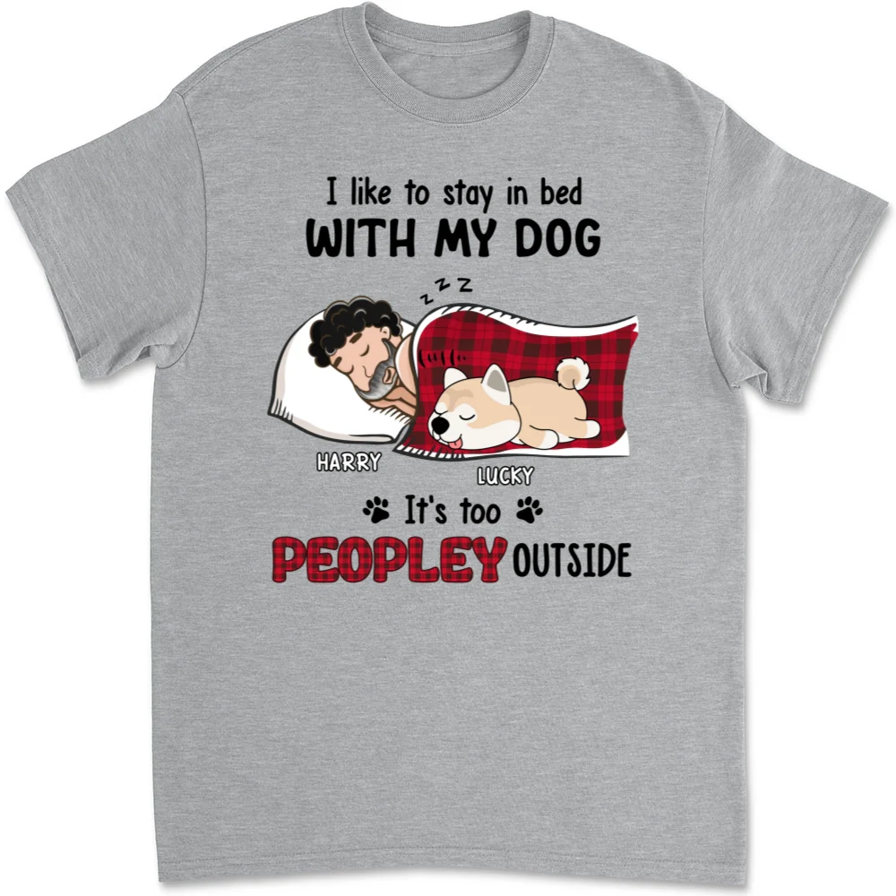 Like To Stay In Bed - Personalized Custom Unisex T-shirt - Image 7