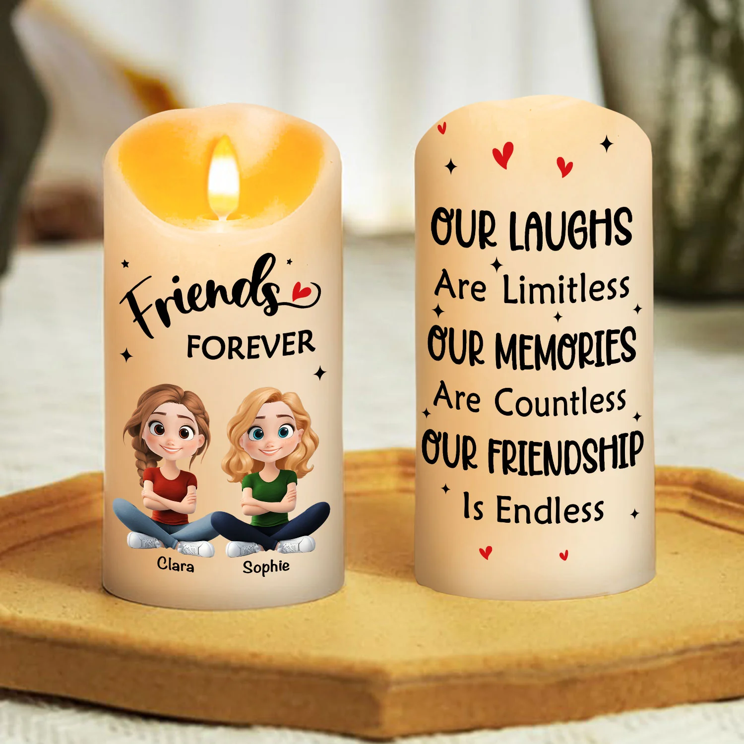 Limitless Friendship Glow - Personalized Custom LED Candle - Image 3