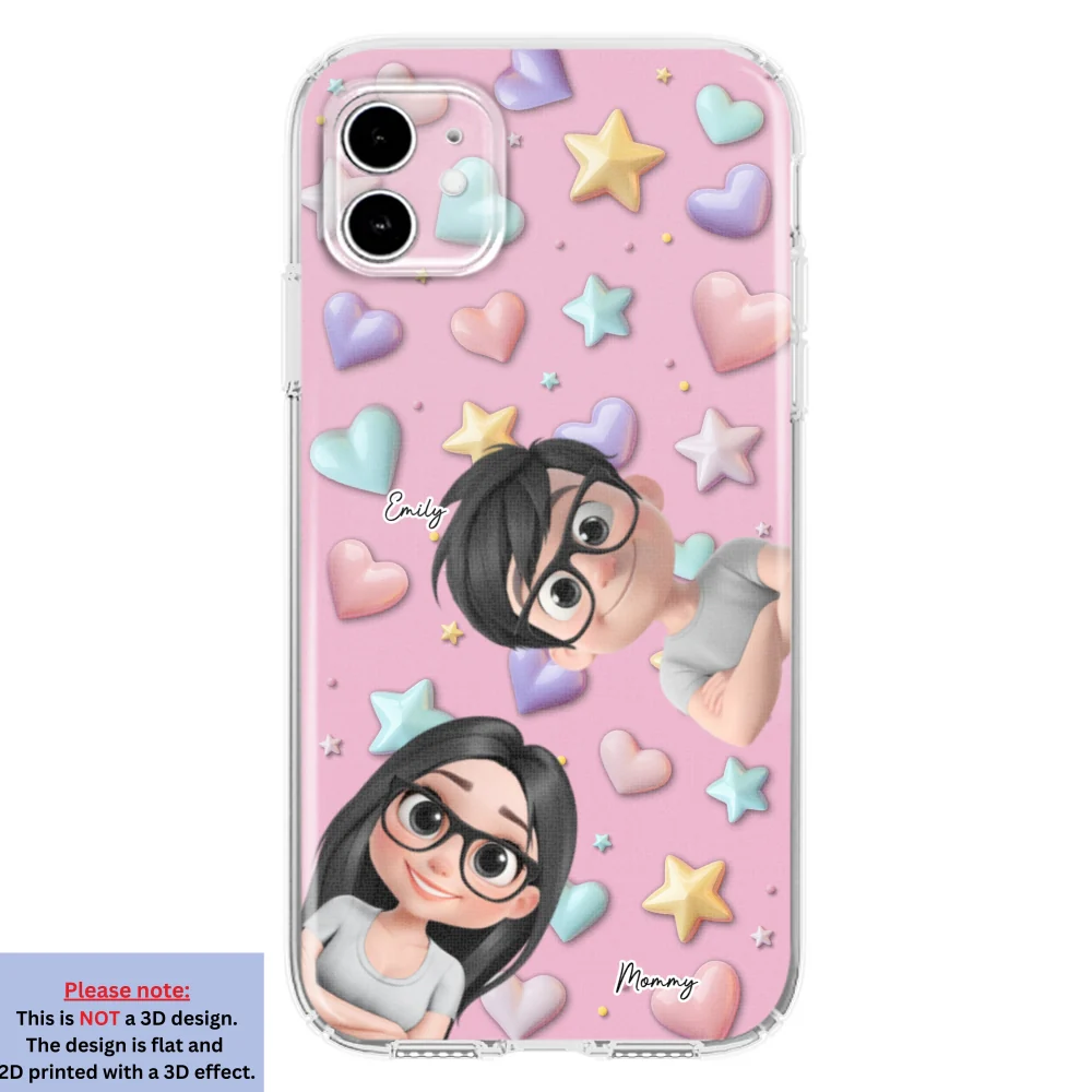 Linda Mamá y Niños - Funda de Teléfono Personalizada con Efecto 3D - Image 10