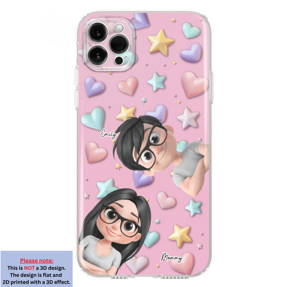 Linda Mamá y Niños - Funda de Teléfono Personalizada con Efecto 3D - Image 14