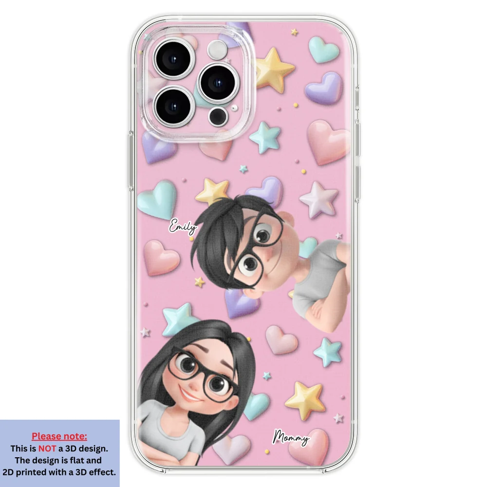 Linda Mamá y Niños - Funda de Teléfono Personalizada con Efecto 3D - Image 21