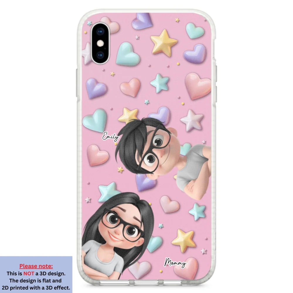 Linda Mamá y Niños - Funda de Teléfono Personalizada con Efecto 3D - Image 23