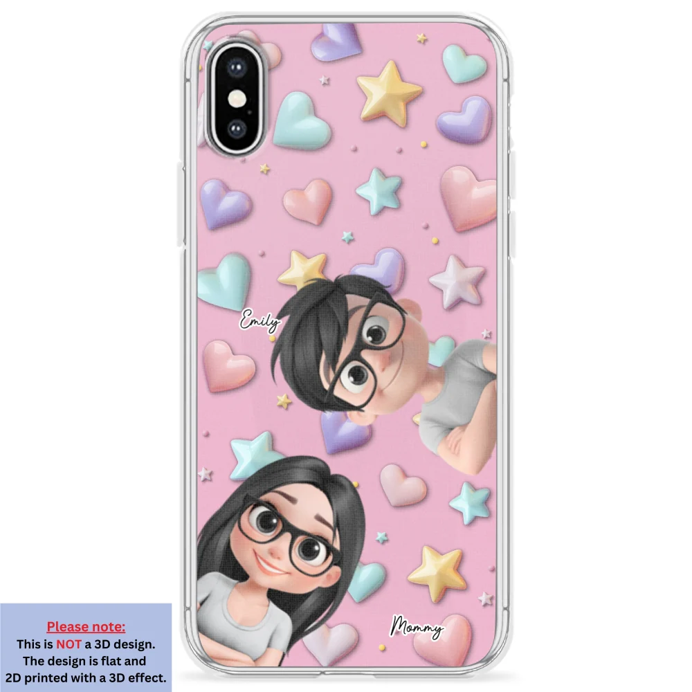 Linda Mamá y Niños - Funda de Teléfono Personalizada con Efecto 3D - Image 24