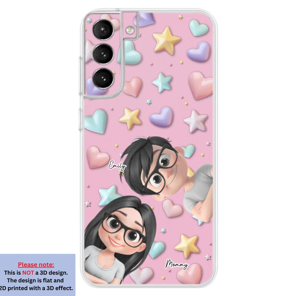 Linda Mamá y Niños - Funda de Teléfono Personalizada con Efecto 3D - Image 28