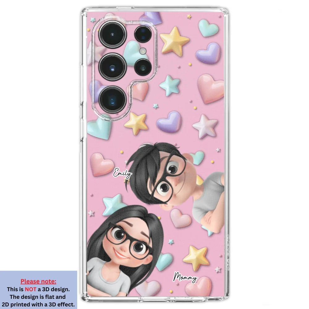 Linda Mamá y Niños - Funda de Teléfono Personalizada con Efecto 3D - Image 29