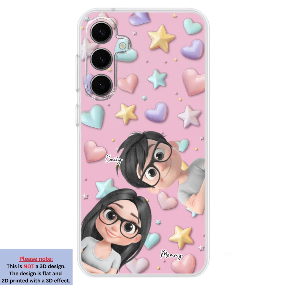 Linda Mamá y Niños - Funda de Teléfono Personalizada con Efecto 3D - Image 30