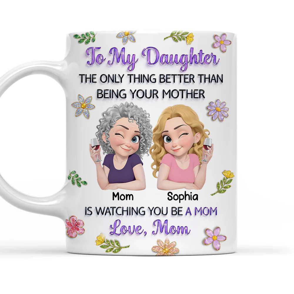 Linked Together Cartoon Blink - Personalized Custom 3D Effect Mug