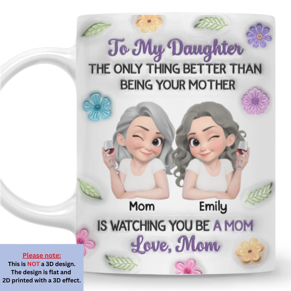 Linked Together Cartoon Colorful - Personalized Custom 3D Inflated Effect Mug - Image 6